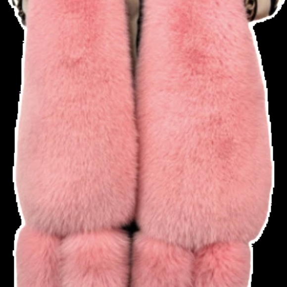 Saga Furs XL Pink Arctic Fox Fur Stole - Picture 2 of 6